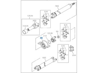 Palier central arbre de transmission Isuzu DMax II / III 2012-2020