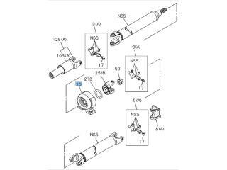 Palier central arbre de transmission Isuzu DMax I 2004-2012