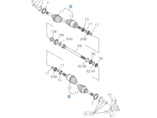 Cardan avant complet Isuzu DMax II 2012-2020