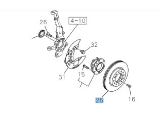 Disque de frein avant Isuzu DMax III 2020+