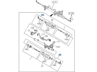 Paire de rotules extérieures de biellette de direction Isuzu DMax I 2004-2006