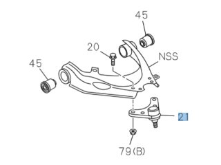 Rotule de suspension supérieure avant Isuzu DMax II 2012-2020