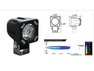 Pod Led VisionX Solstice 10W 736lm - faisceau intermédiaire 30°