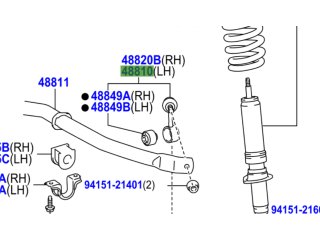 Biellette de barre stabilisatrice avant gauche VDJ200