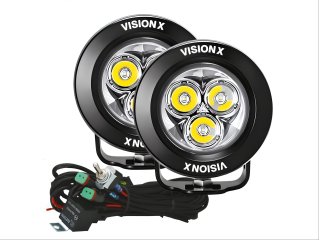 Kit de 2 phares LED Vision X Light Cannon CG2 ronds 3.7″ 3 LED