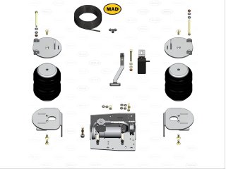 Kit boudins pneumatiques renfort lames MAD Air Master Automatic pour Toyota Hilux Revo