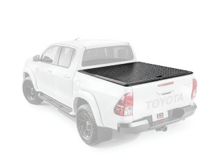 Couvre-benne aluminium thermolaqué noir pour Toyota Hilux Revo double cabine 2015 +