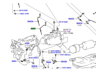 Sonde No1 de température échappement sur filtre à particules Hilux Revo et GDJ15