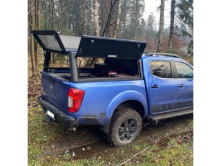 Hardtop Explorer noir lisse Nissan Navara NP300 2016-2021 double cabine Alu-Cab