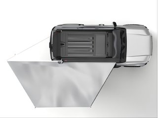 Auvent Aluc-Cab autoportant en aluminium 180° côté droit