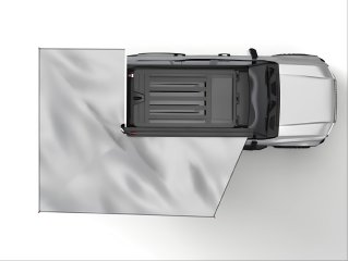 Auvent Alu-Cab autoportant en aluminium 270° côté droit