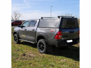 Hardtop Adventure noir strié Toyota Hilux 2016+ double cabine Alu-Cab