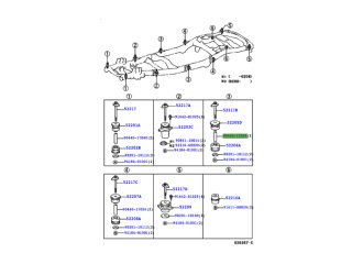 Entretoise de fixation de caisse n°3 Toyota Land Cruiser HDJ100