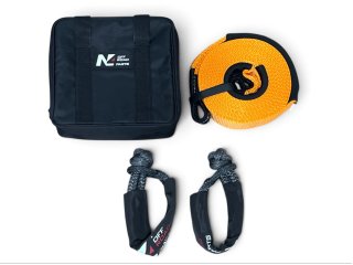 Kit de remorquage N4-Offroad avec sangle kinétique et manilles souples