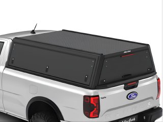 Hardtop Explorer aluminium noir lisse sans vitrage Ford Ranger T9 simple cabine Alu Cab