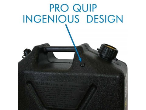 Jerrycan carburant - plastique noir - Format US 20L - avec bec verseur amovible