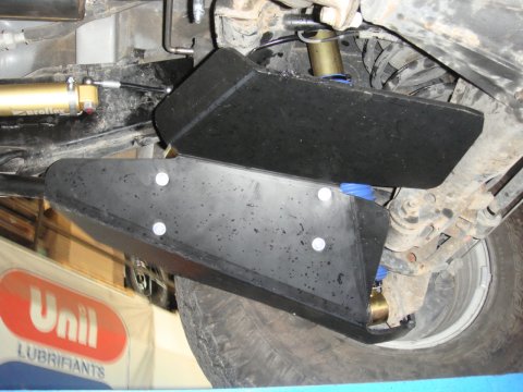 Paire de protections amortisseurs arrières en PEHD de 8mm pour Toyota HDJ80 HDJ100 N4-Offroad