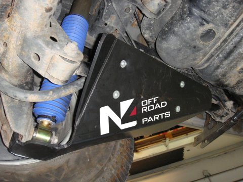 Paire de protections amortisseurs arrières en PEHD de 8mm pour Toyota HDJ80 HDJ100 N4-Offroad