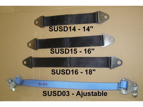 Kit de paire de sangles anti-débattement à visser 340mm N4-Offroad