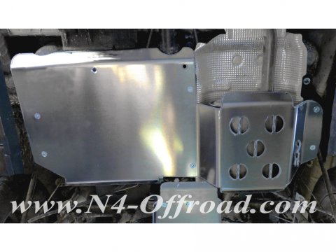 Ski protection réservoir et silencieux arrière aluminium 6mm Dacia Duster 4x4 2009-2023 N4-Offroad
