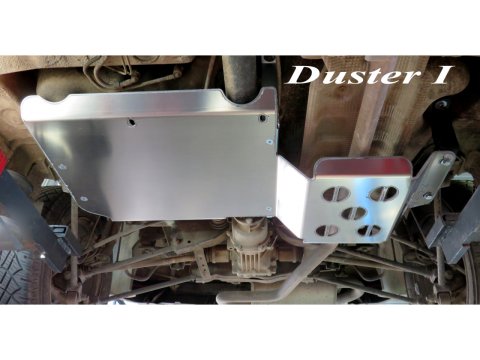 Ski protection réservoir et silencieux arrière aluminium 6mm Dacia Duster 4x4 2009-2023 N4-Offroad