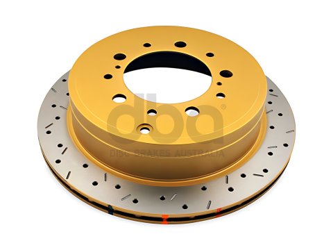 Disque frein arrière rainuré percé DBA Toyota VDJ200
