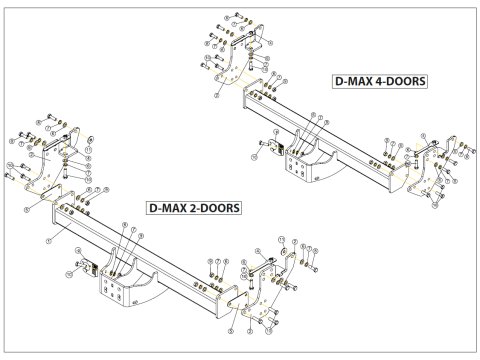 Attelage GDW homologué 3T5 pour Isuzu Dmax 2020+
