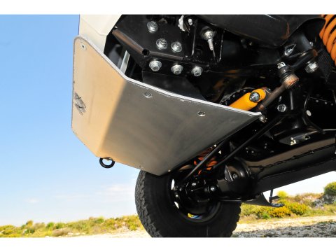 Ski de protection avant en aluminium de 8mm pour Toyota HDJ80 avec pare chocs N4-Offroad
