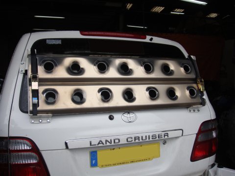Support de plaques à sable sur le hayon pour Toyota HDJ100 N4-Offroad