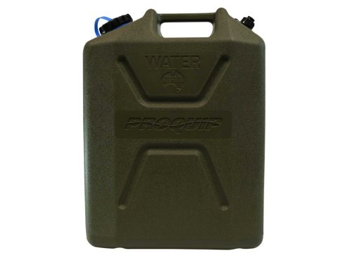 Jerrycan eau - plastique vert - Format US 22L - avec robinet à visser sur le bas du Jerrycan
