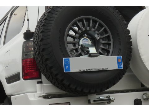Porte roue de secours gauche Kaymar Toyota HDJ80 et Nissan Patrol GR Y60