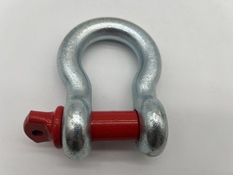 Manille lyre galvanisée - axe rouge - Ø22mm - 4750 kgs