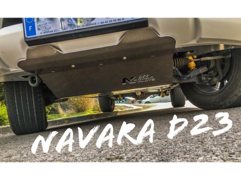 Ski de protection avant en aluminium de 8mm pour Nissan Navara D23 NP300 N4-Offroad.