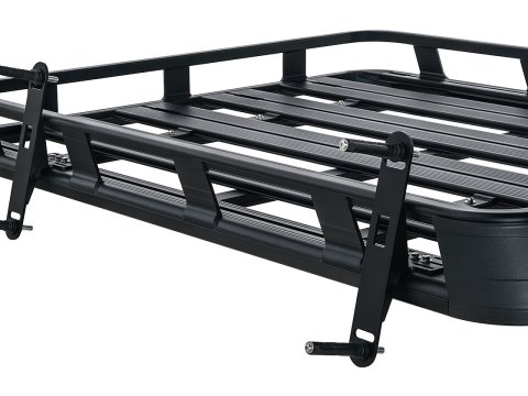 Support de plaque à sable Maxtrax fixation latérale sur galerie Pioneer Rhino Rack