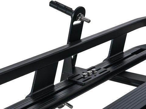 Support de plaque à sable Maxtrax fixation latérale sur galerie Pioneer Rhino Rack