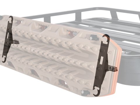 Support de plaque à sable Maxtrax fixation latérale sur galerie Pioneer Rhino Rack