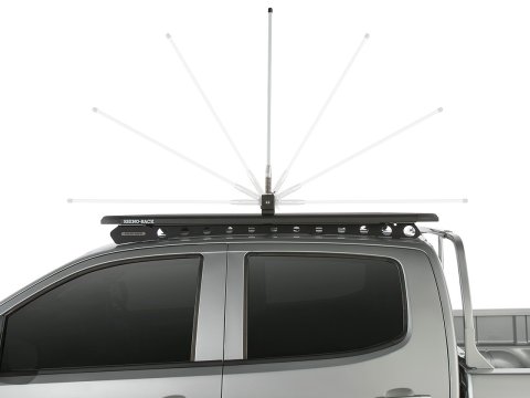 Support pliant rabatable d'antenne ou led pour galerie et barre de toit Vortex et Heavy Duty Rhino Rack