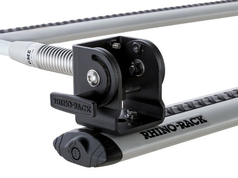 Support pliant rabatable d'antenne ou led pour galerie et barre de toit Vortex et Heavy Duty Rhino Rack