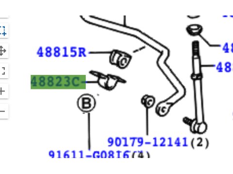 Support métallique cavalier barre stabilisatrice arrière KZJ9 KDJ9 KDJ12