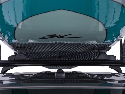 Kit porte kayak sur barre de toit et galerie avec chargement arrière de Rhino Rack