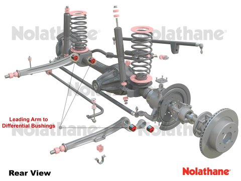 Kit 4 silent blocs excentriques de tirant de pont Land Rover Ø38mm avant 1992