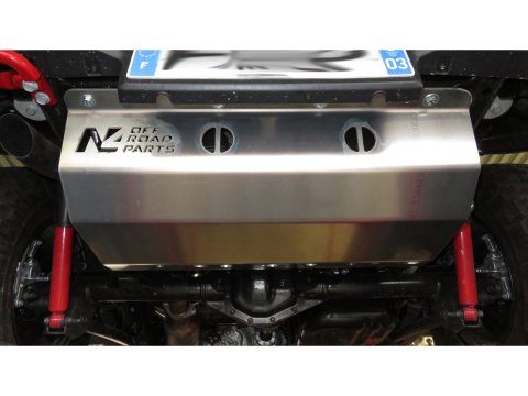 Ski de protection de réservoir AdBlue et silencieux arrière en aluminium de 6mm pour Jeep Wrangler JL 2.2 Diesel N4-Offroad