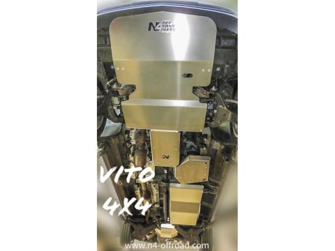 Ski de protection avant en aluminium de 6mm pour Mercedes Vito Viano 4x4 W447 N4-Offroad