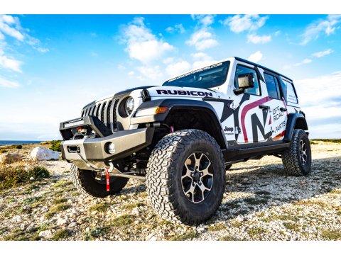 Pare-choc Avant acier Wrangler JL platine treuil intégrée banane longue N4-Offroad