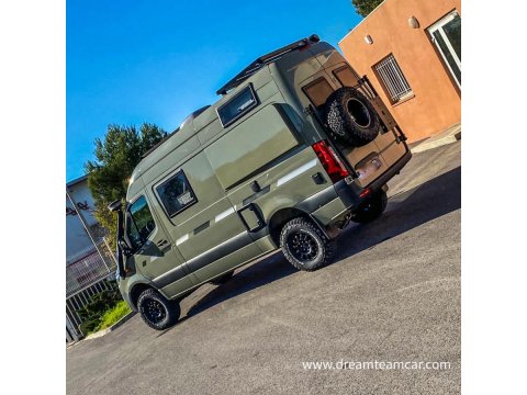 Porte roue sur porte arrière gauche Sprinter III après 2018 INOX N4-Offroad
