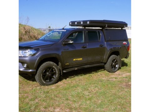 Hardtop Adventure noir strié Toyota Hilux 2016+ double cabine Alu-Cab