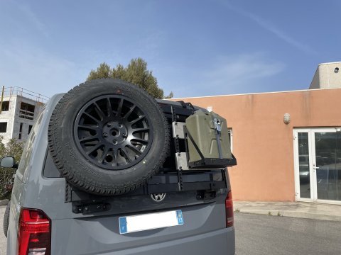 Porte roue / porte tout sur hayon pour Volkswagen Transporter T6 N4-Offroad