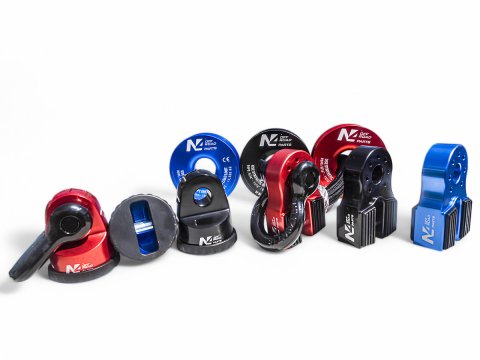 Arrêt de corde 8T en aluminium anodisé noir pour fixation manille N4-Offroad