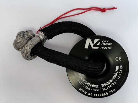Anneau de treuillage 13.5T en aluminium anodisé noir N4-Offroad