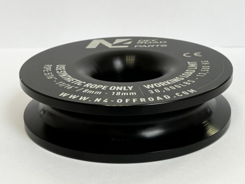 Anneau de treuillage 13.5T en aluminium anodisé noir N4-Offroad